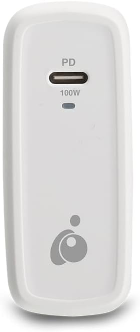 IOGEAR 100W USB-C GaN Wall Charger, Compact Fast Charger with Foldable Plug